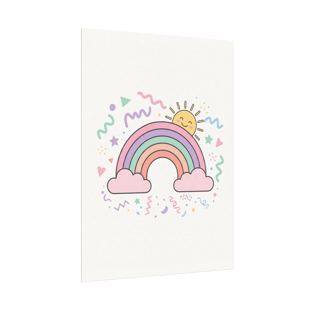 Rainbow Sunshine Watercolor Poster