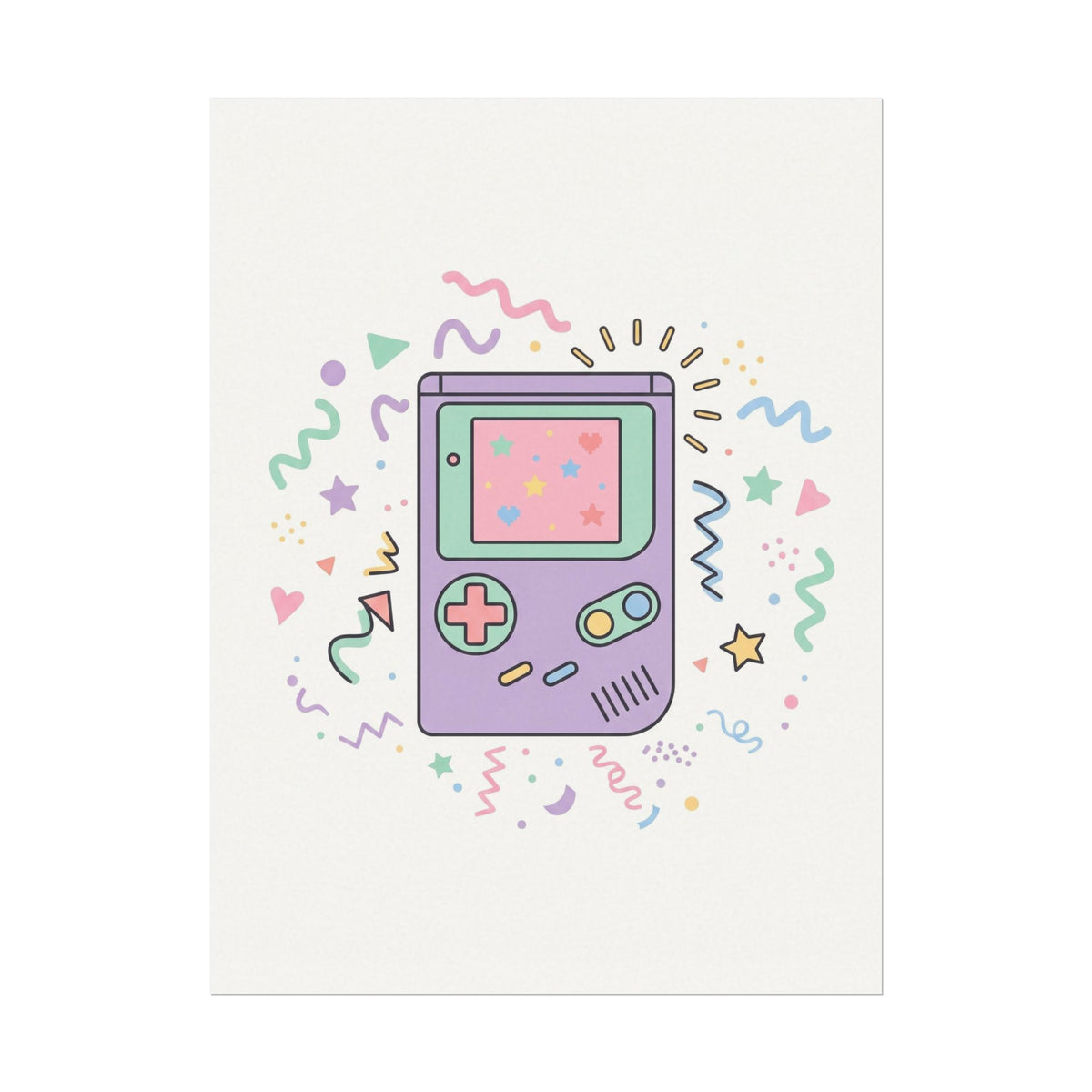 Retro Game Console Matte Poster