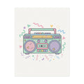 Retro Boombox Pastel Music Poster
