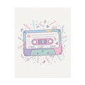 Retro 1980s Cassette Tape Watercolor Poster