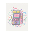 Retro Arcade Machine Textured Watercolor Matte Poster
