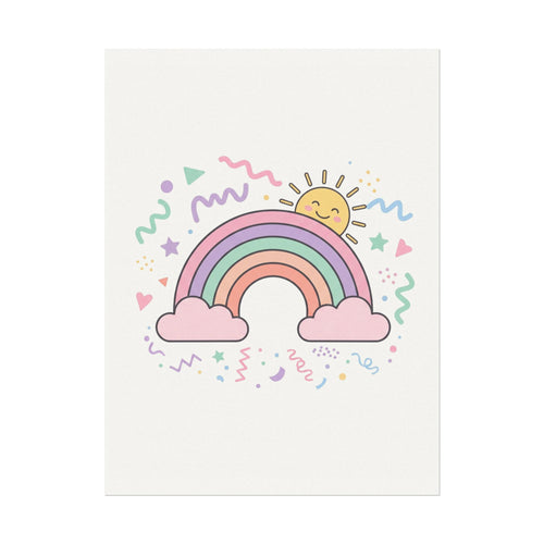 Rainbow Sunshine Watercolor Poster