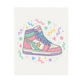 Colorful High-Top Sneaker Watercolor Poster